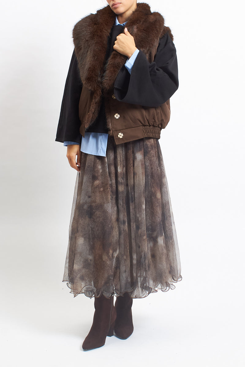 Gilet con pelliccia double face