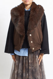Gilet con pelliccia double face