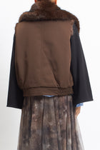 Gilet con pelliccia double face