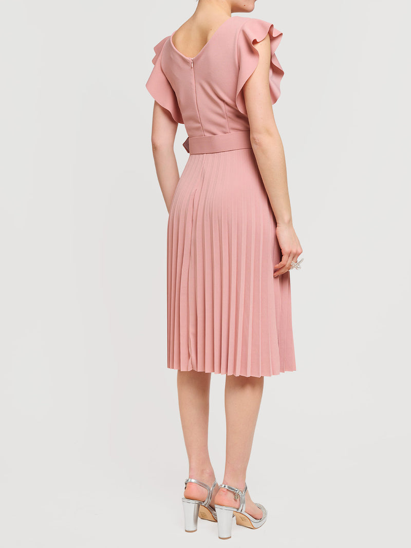 Abito midi con gonna plissè