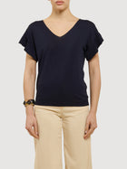 Maglia a maniche corte con volant