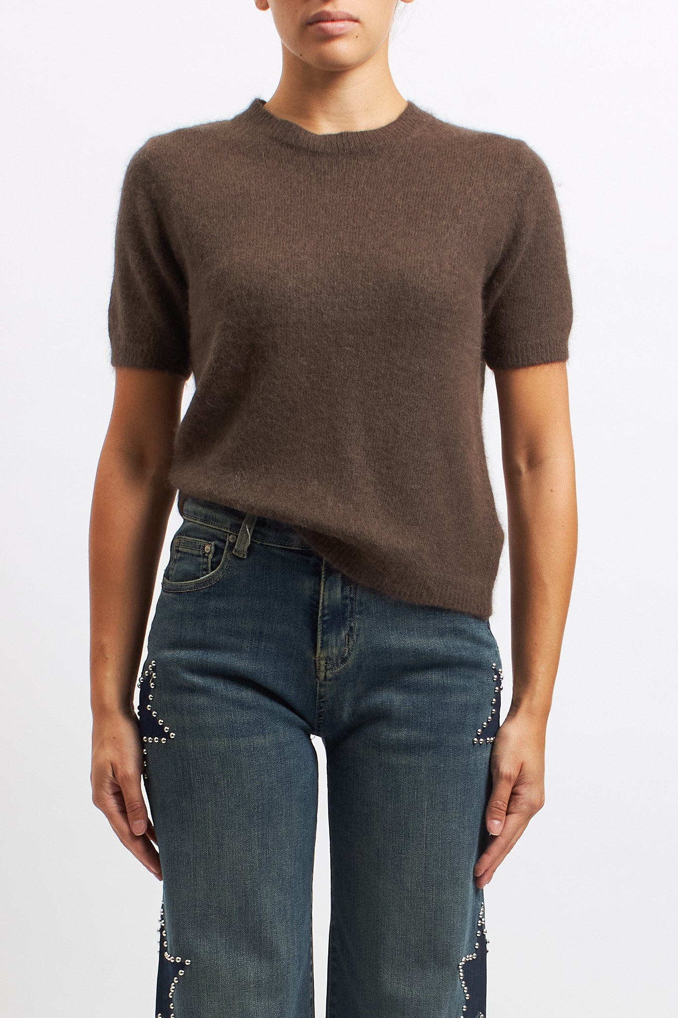 Maglia a mezza manica in lana