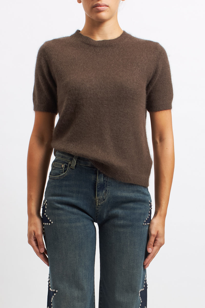 Wool short-sleeve top