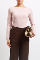 Maglia cropped con scollo a barca