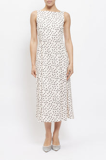 Abito midi con fantasia pois