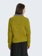 Woven sweater with hearts