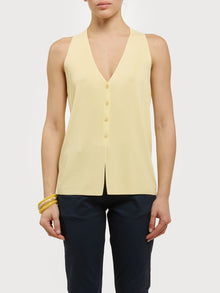 Top in maglia con bottoncini