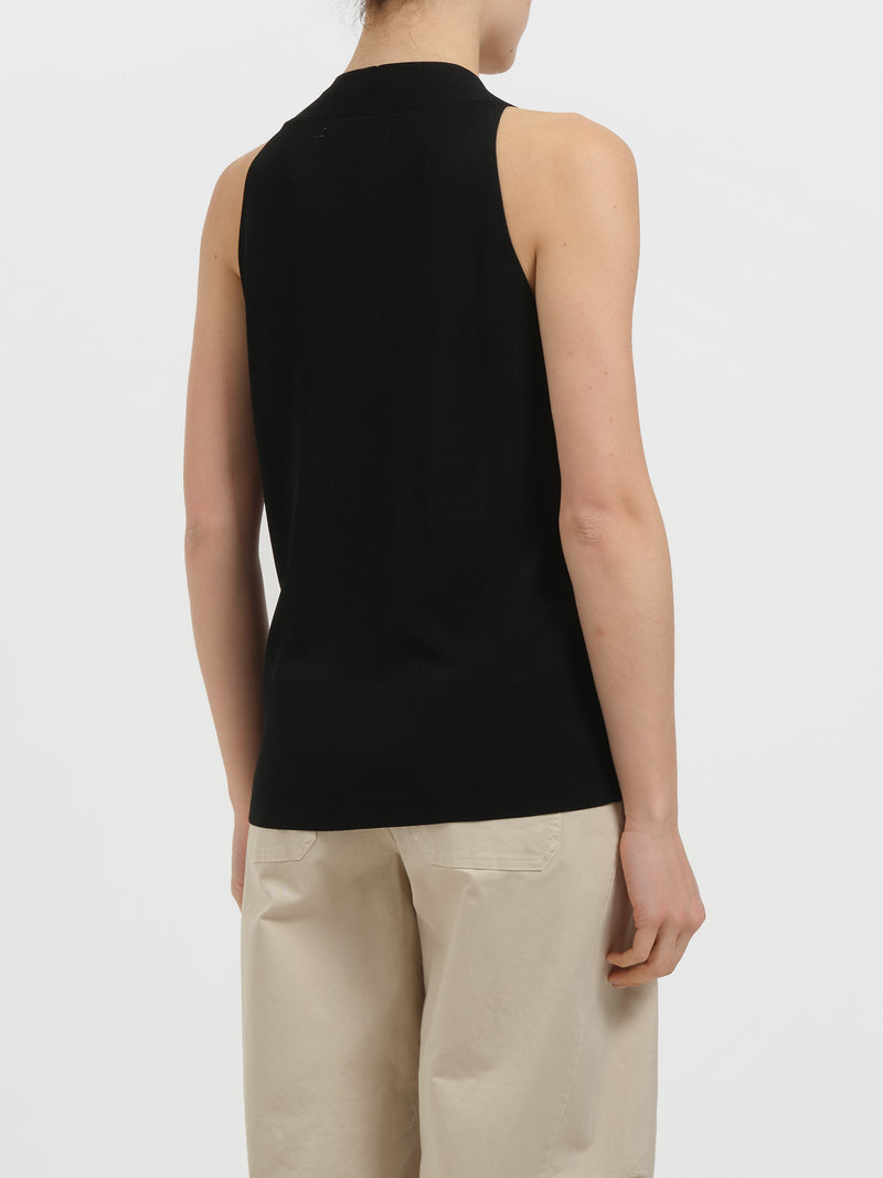 Top in maglia con bottoncini