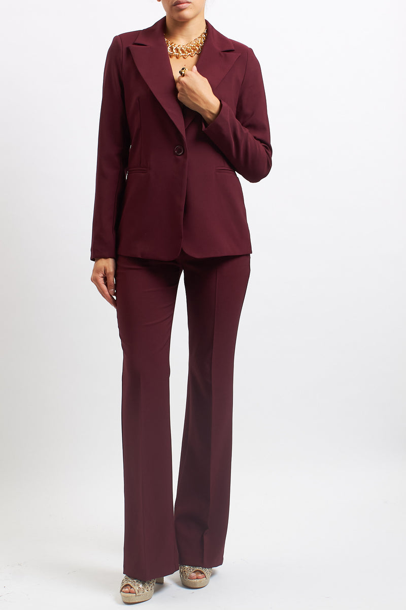 Completo blazer e pantaloni flared