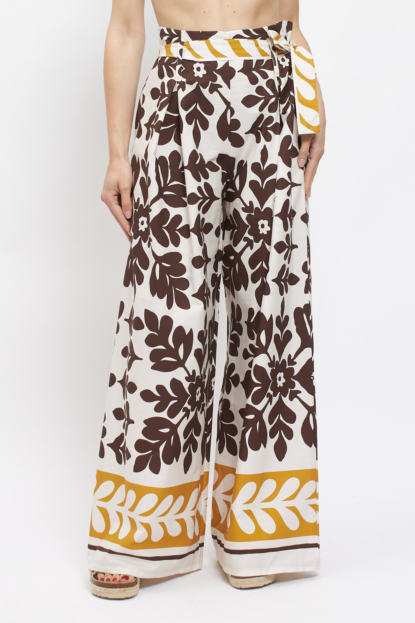 Pantalone palazzo con cintura