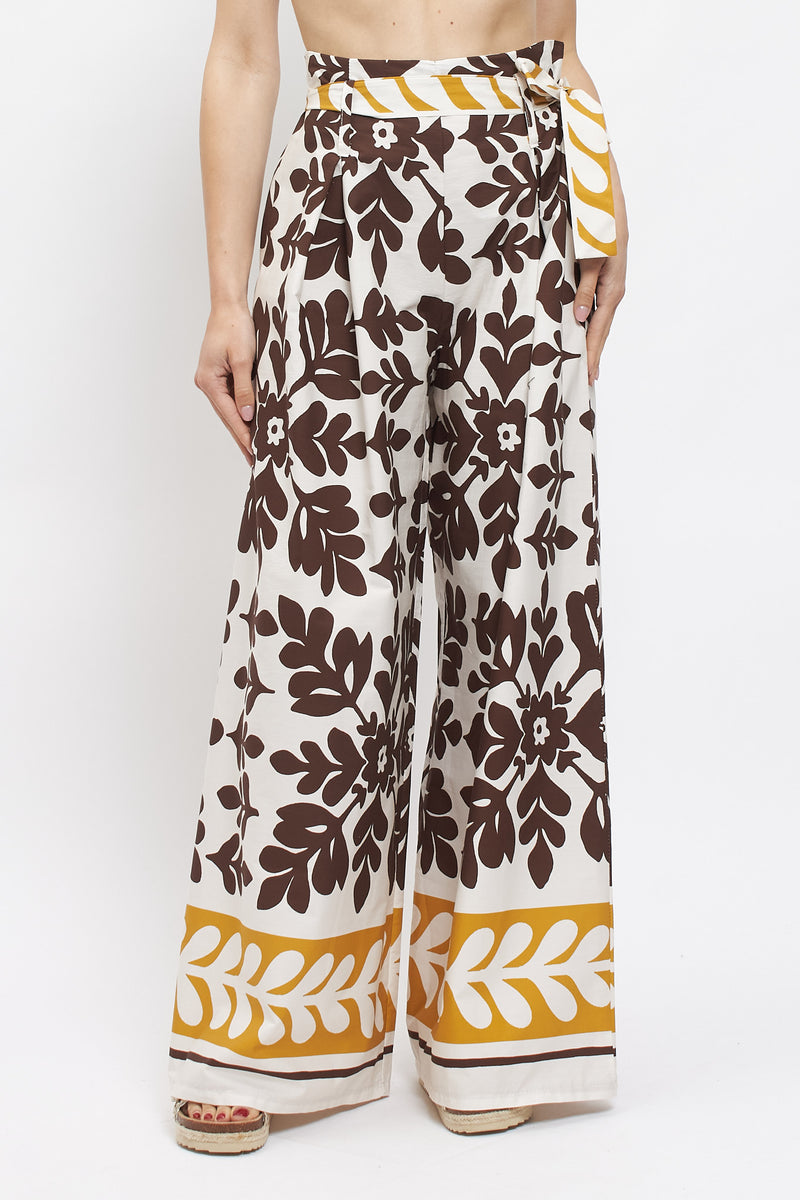 Pantalone palazzo con cintura