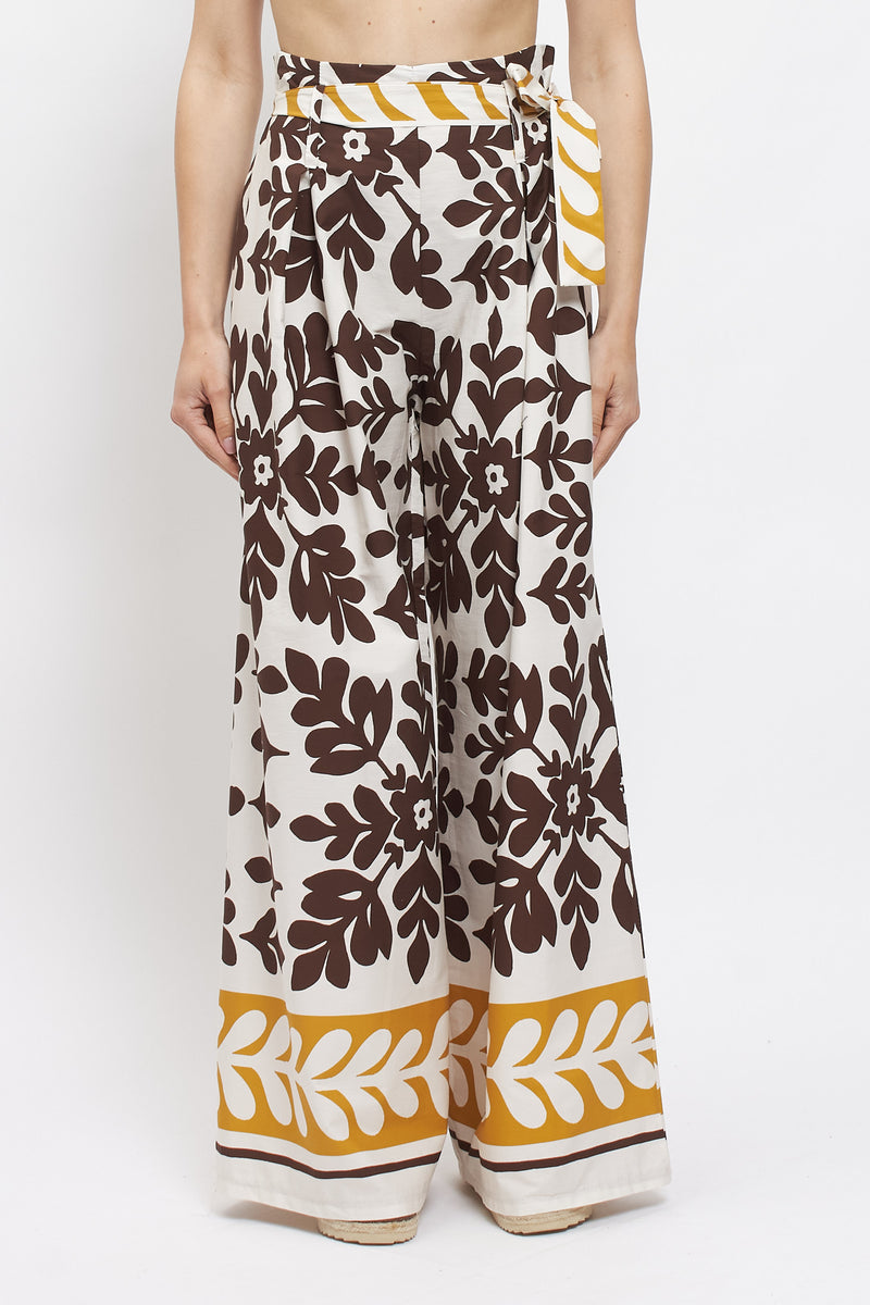 Pantalone palazzo con cintura