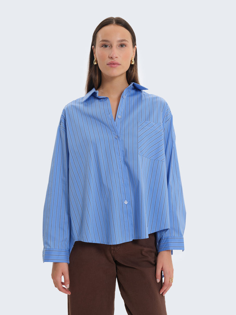 Camicia a righe oversize