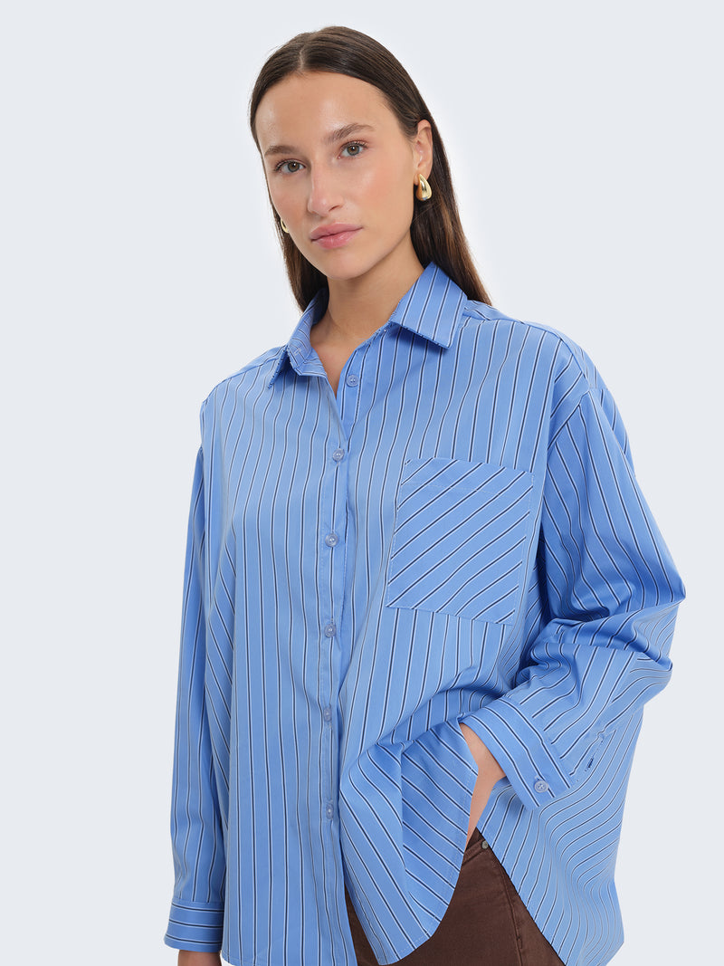 Camicia a righe oversize
