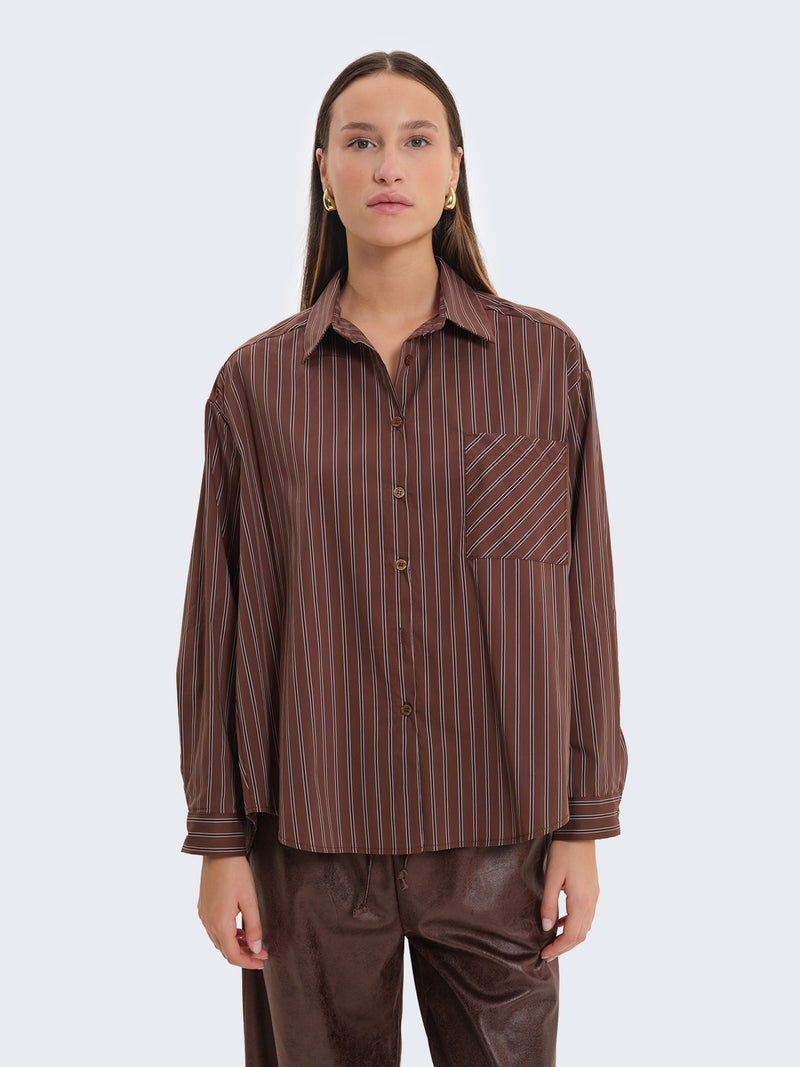 Camicia a righe oversize