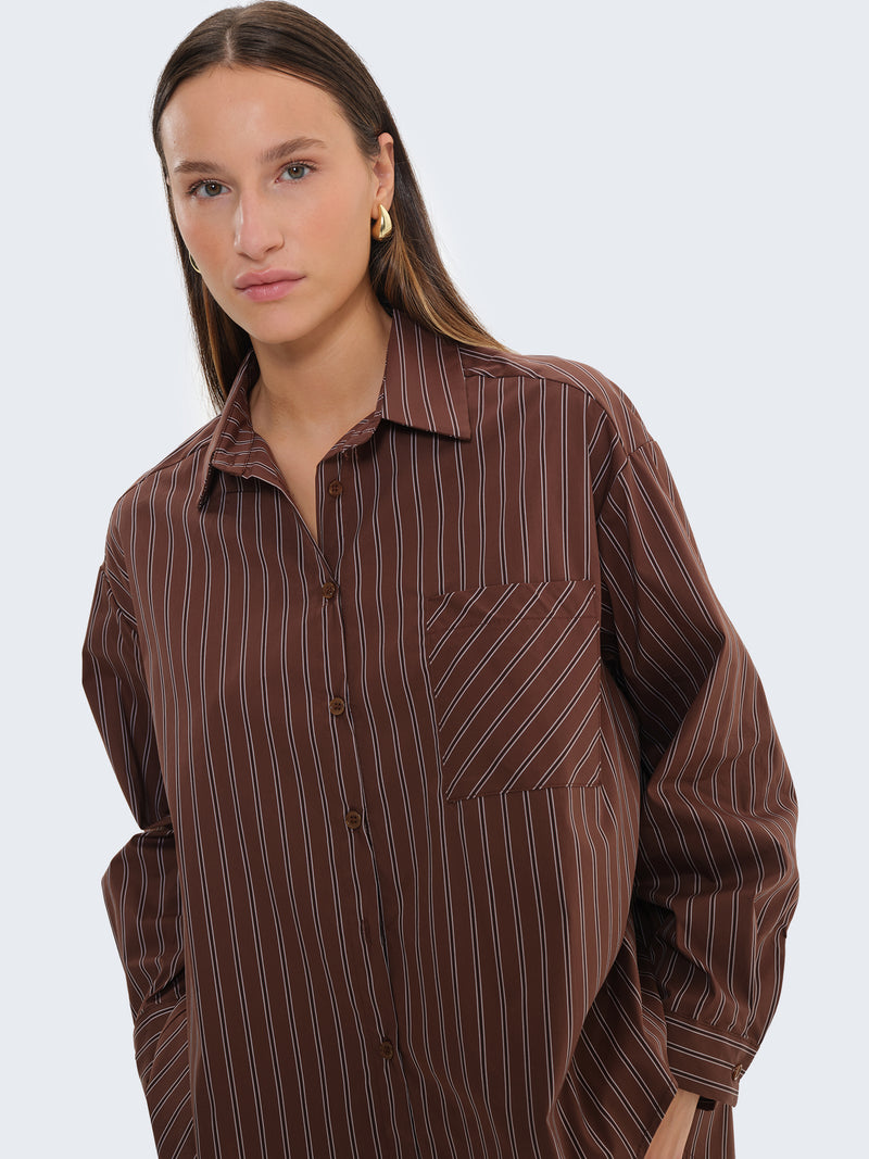Camicia a righe oversize