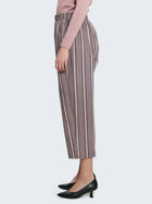 Cotton trousers with vertical stripes