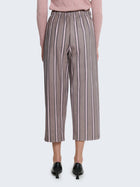 Cotton trousers with vertical stripes