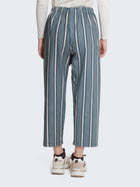 Pantaloni in cotone con righe verticali