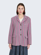 Blazer in cotone con righe verticali
