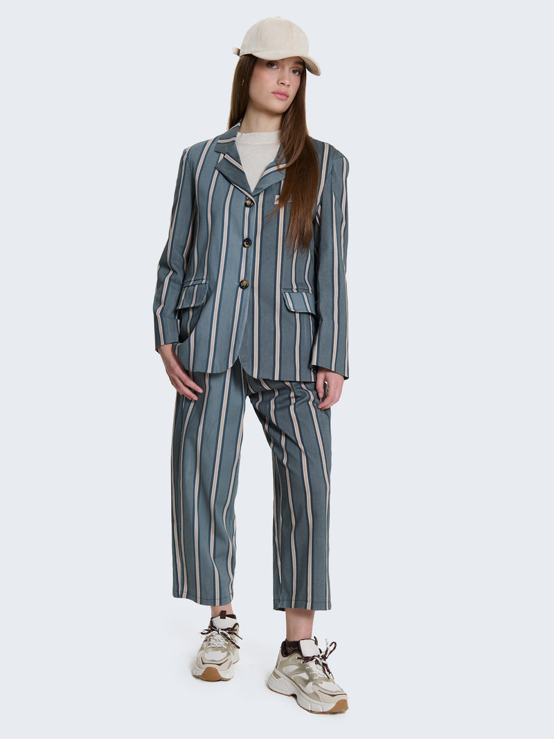 Pantaloni in cotone con righe verticali