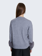 Maglia con inserti in pelliccia