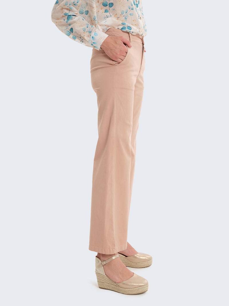 Pantaloni flare in cotone