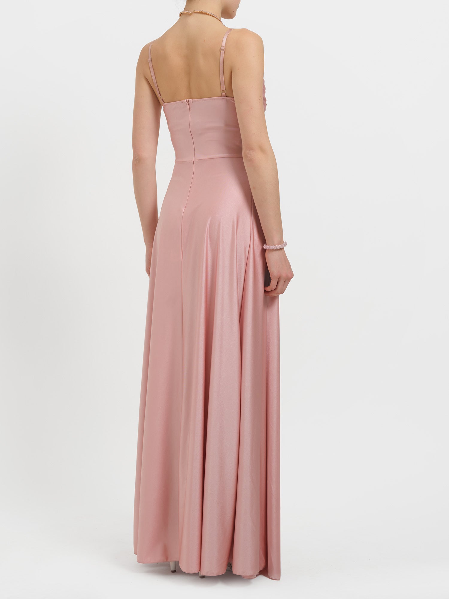 Abito lungo con drappeggio