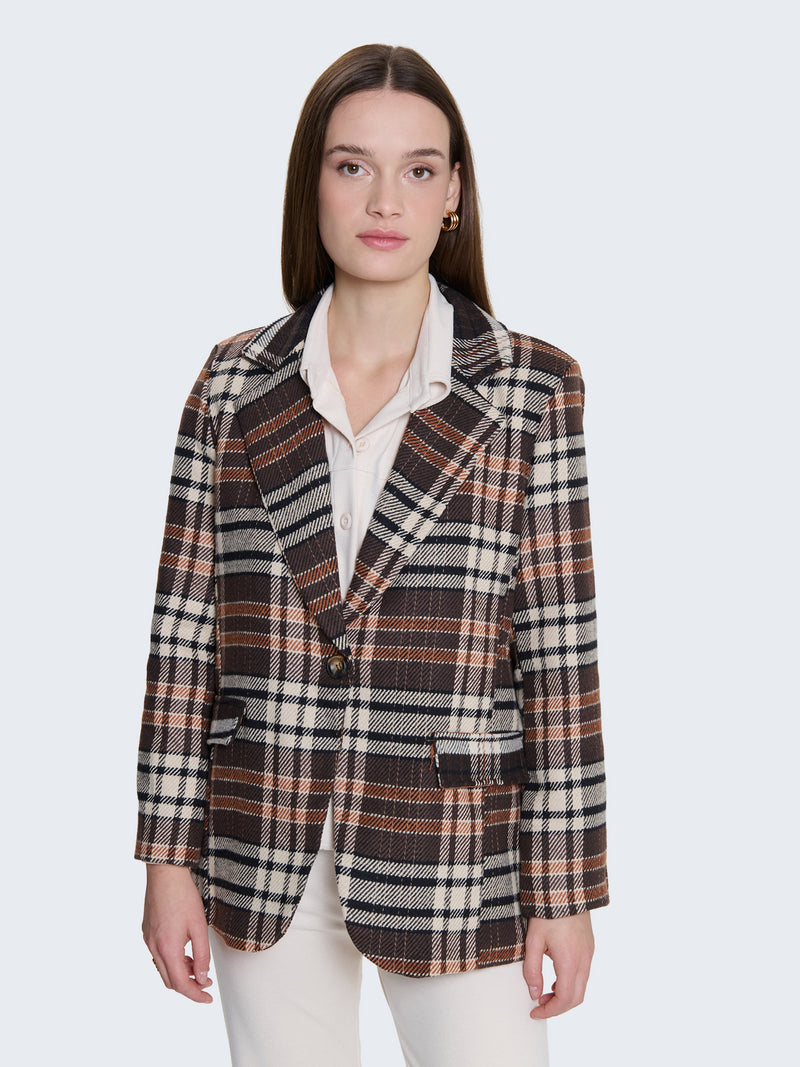 Blazer strutturato a quadri