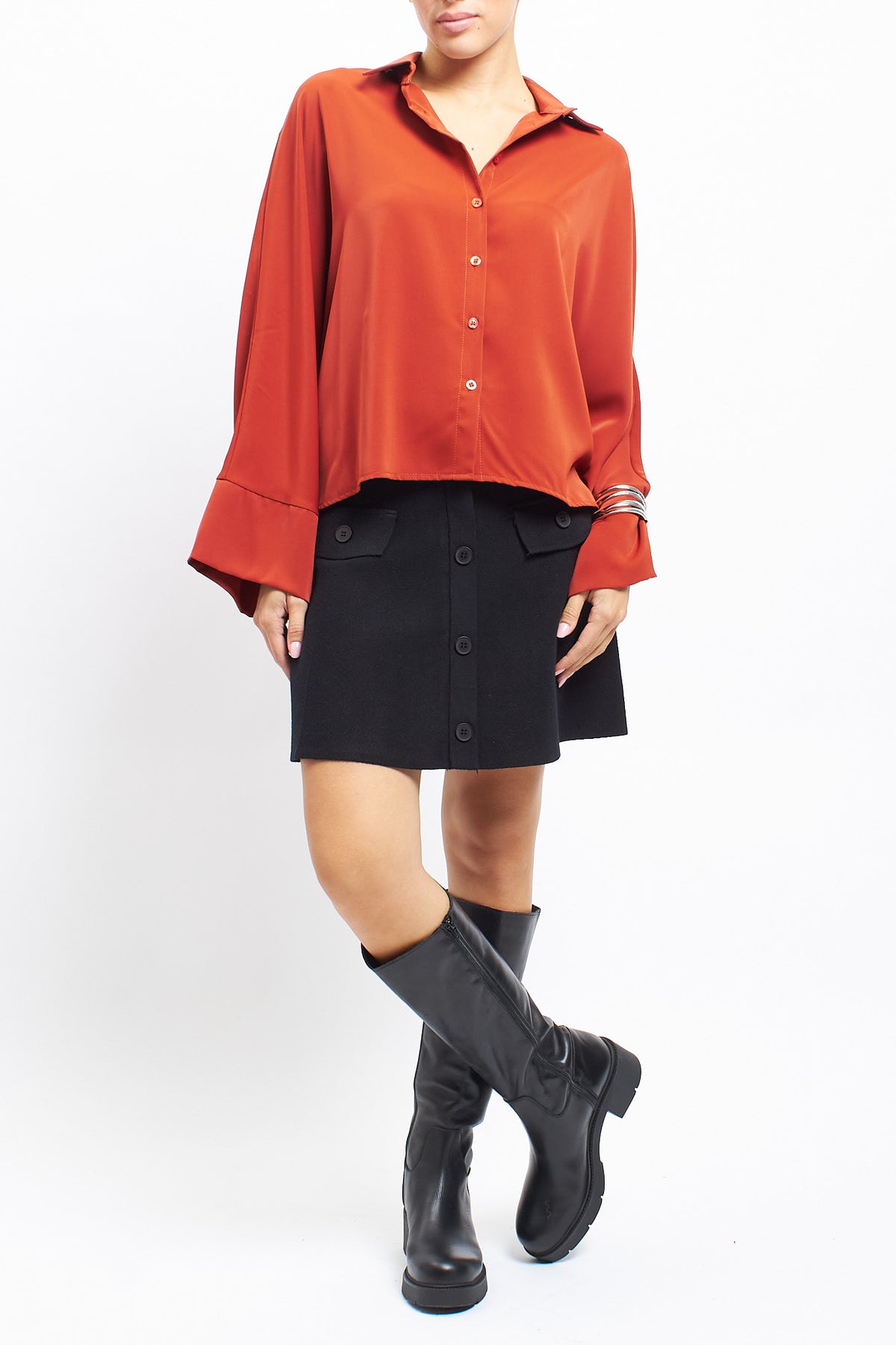 CAMICIA RASO OVERSIZ