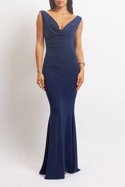 Shawl collar dress