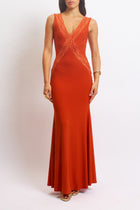 Abito con scollo a V in pizzo