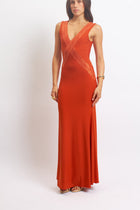 Abito con scollo a V in pizzo