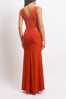 Abito con scollo a V in pizzo