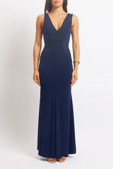 Abito con scollo a V in pizzo