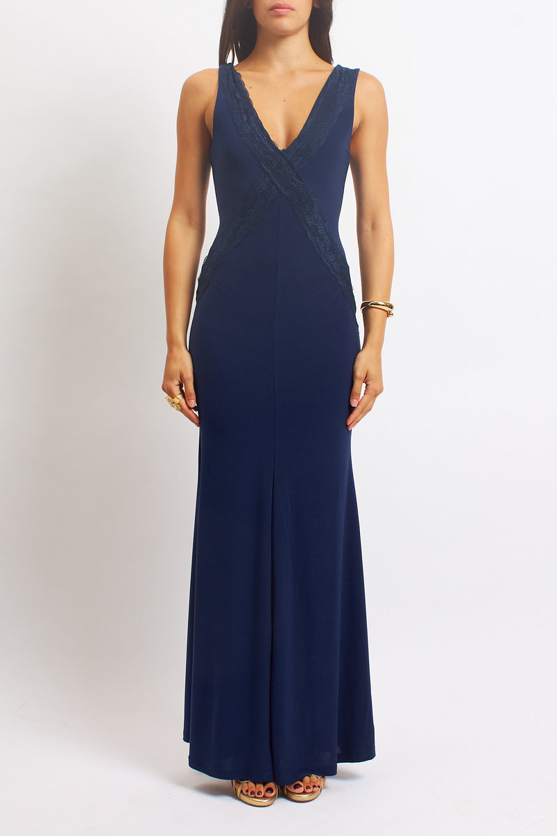 Abito con scollo a V in pizzo