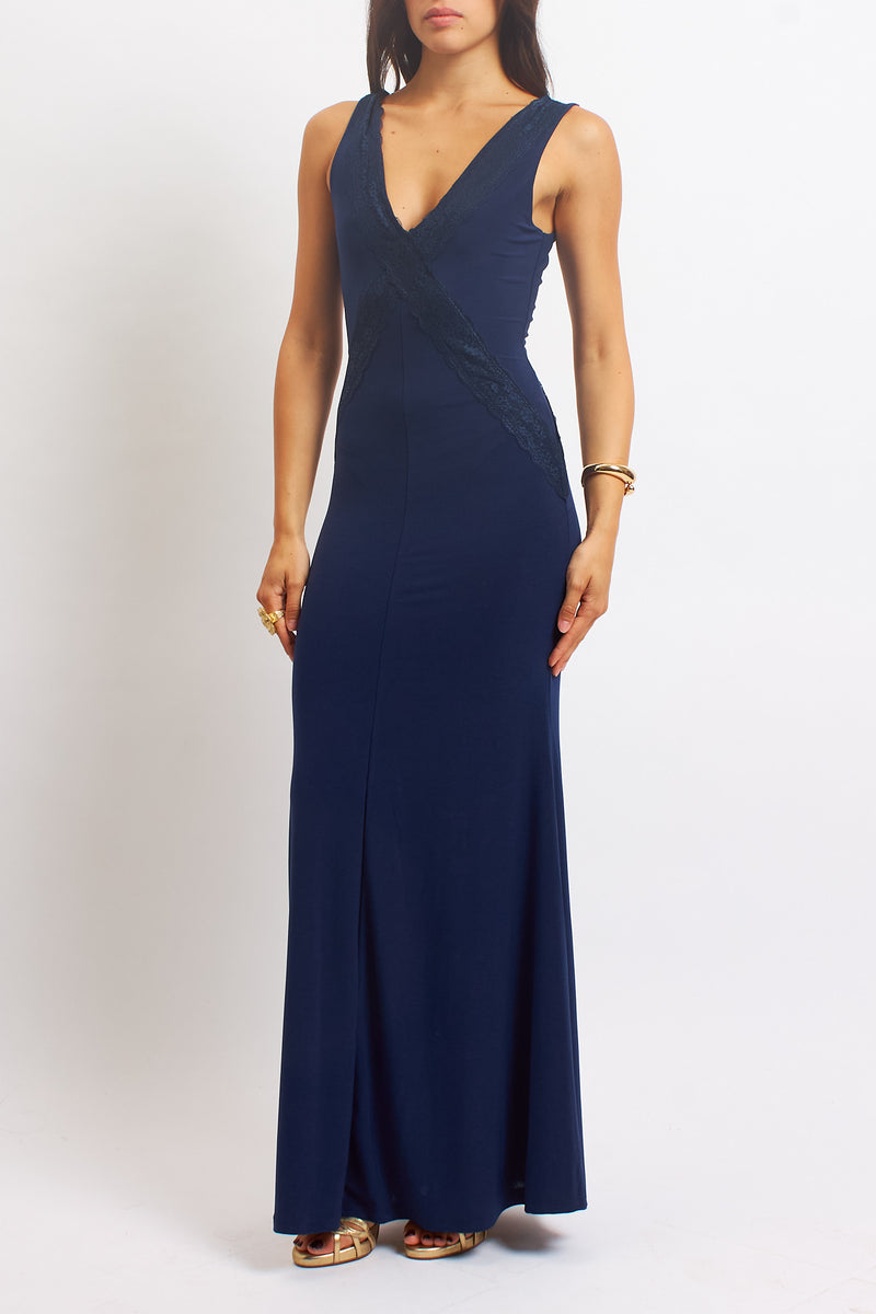 Abito con scollo a V in pizzo