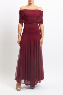 Abito in tulle con drappeggio