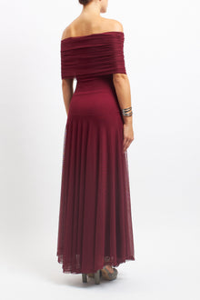 Abito in tulle con drappeggio