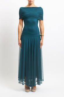 Abito in tulle con drappeggio