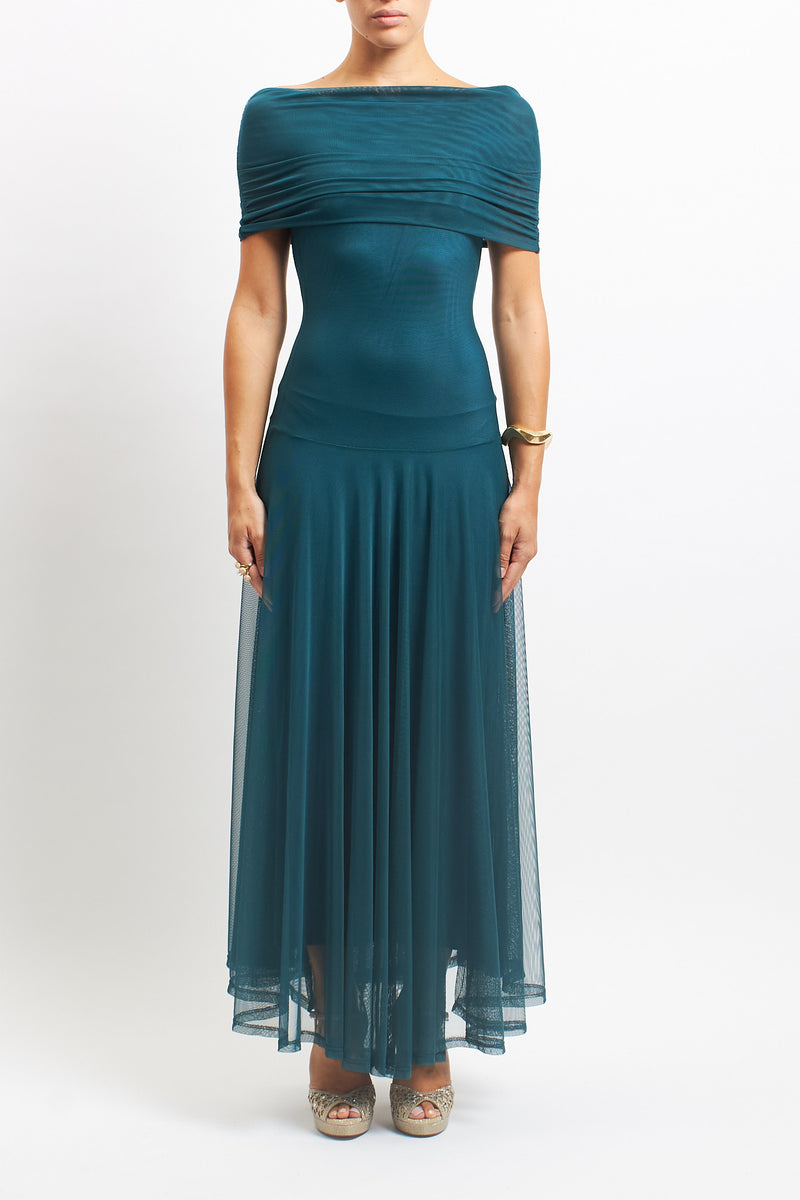 Abito in tulle con drappeggio