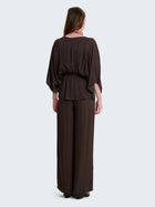 Blusa in raso con incrocio