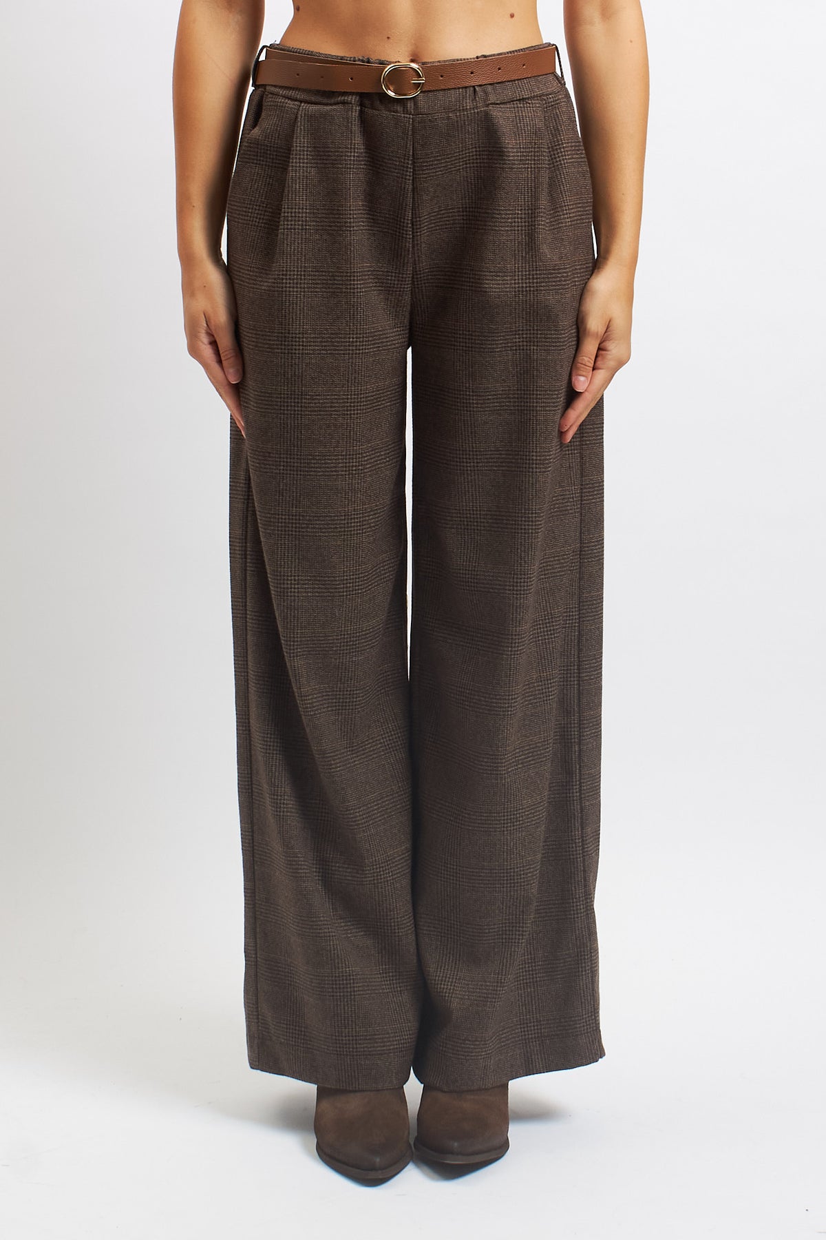 Pantalone palazzo in Pied de Poule
