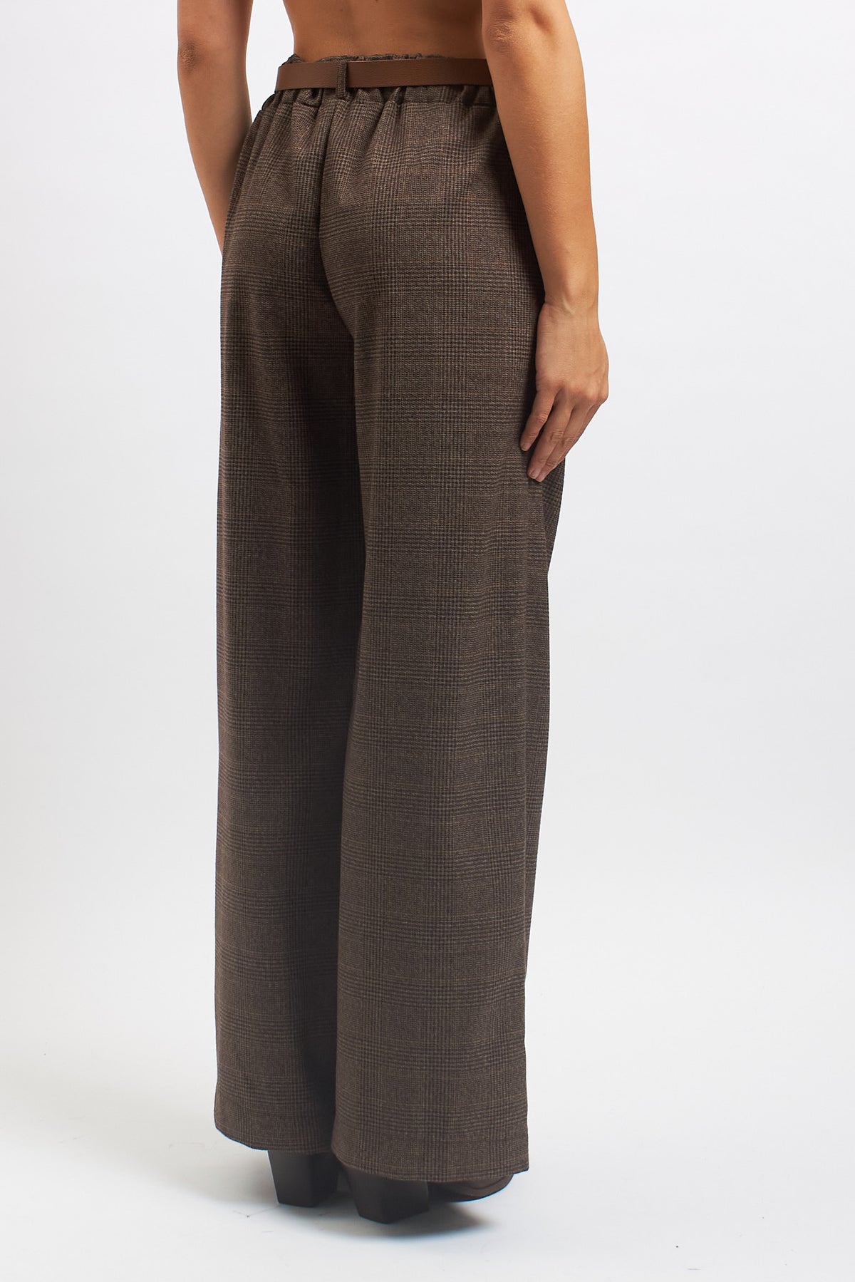 Pantalone palazzo in Pied de Poule