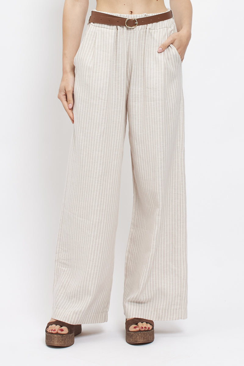 Pantalone palazzo con cintura