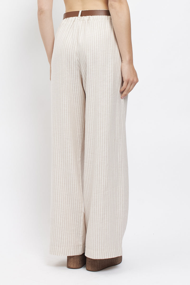 Pantalone palazzo con cintura