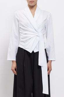 Camicia crop con fiocco