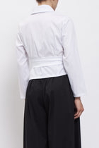 Camicia crop con fiocco