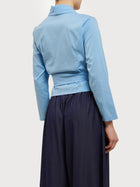 Camicia crop con fiocco