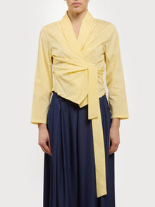 Camicia crop con fiocco